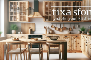 Transforma tu cocina con muebles de pino funcionales y elegantes.