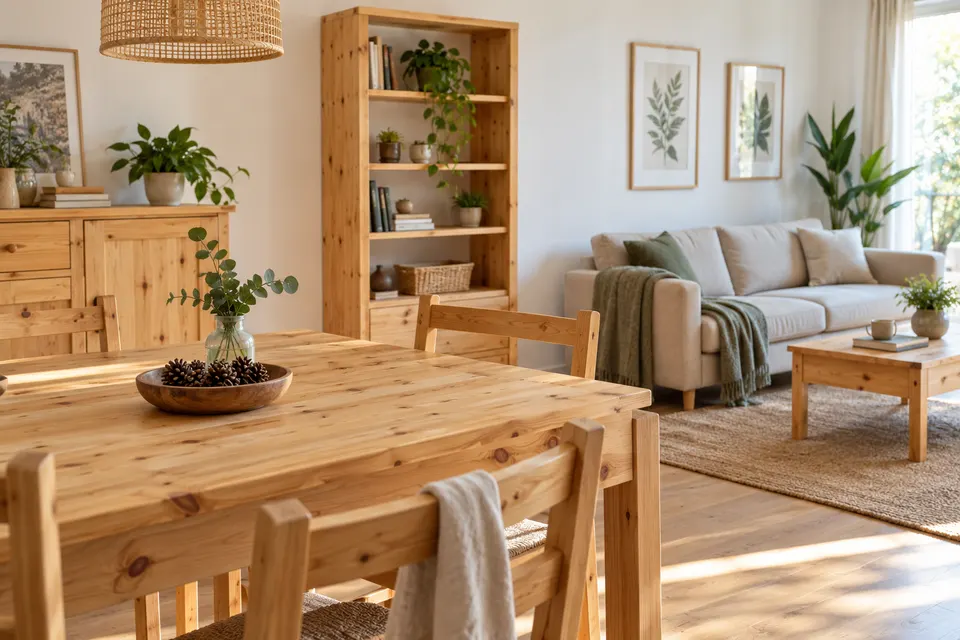 Imagen ilustrativa: Razones para elegir muebles de pino sobre otras maderas
