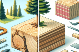 ¿Cuál es la diferencia entre pino macizo y contrachapado?